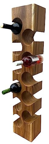 FaHome Weinregal Massiv Holz (50/70/100x27x18) Freistehender Weinhalter massivholz Flaschenhalter Natur (11-Flaschen 100x27x18cm)