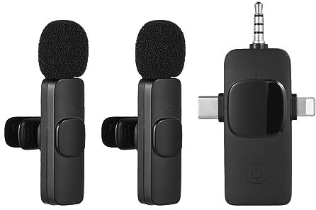 summina Sans Fil 3-in-1 Avec Microphone mit Pince, Empfänger und Empfänger Avec Clip, Système EE Mikrofon, tragbar, wiederaufladbar