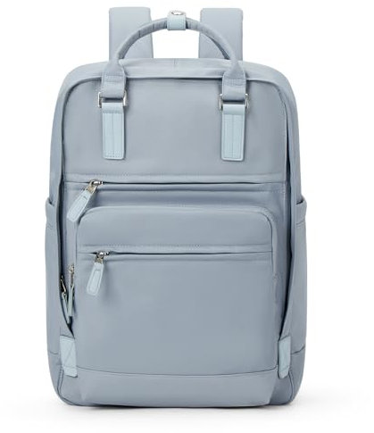 HYC00 Rucksack Damen, Schulrucksack Mädchen Teenager Schultasche Jungen Großen Rucksack Wasserdicht Daypacks,15.6 Zoll Laptop Rucksack für Schule Reise Backpack für Damen Herren,Grau Blau