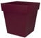 EDA Pot de Fleur Carré Toscane 50 cm - Volume 87 L - 49,5 x 49,5 x H.52,5 cm - Rouge Bourgogne