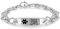 Theluckytag Verbessertes QR-Code-Armband für Damen, medizinisches Notfall-Armband, Sterlingsilber, 17,8 cm, kubanisches Kettenglied – mehr Platz sparen und ändern, medizinische Notfallinformationen,