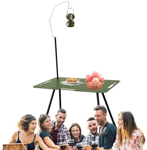Table de camping pliante, hauteur réglable, table de pique-nique de camping, petite table pliante en plein air, légère, pratique, robuste, table de camping pour salle à manger, pique-nique, barbecue,