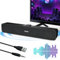 TNSLAND Casse PC USB Altoparlanti PC, Stereo Hi-Fi Casse per PC Fisso, Altoparlanti per PC con Connessione USB, Soundbar PC per Laptop, Monitor, Smartphone, Tablet, Console di Gioco, Nero