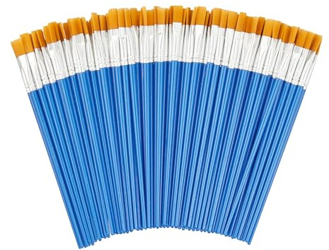 Relaxdays Pinsel Set 100-teilig, Acryl-, Öl- & Wasserfarben, Hobby & Schule, Nylon-Borsten, Malpinsel-Set, Mehrfarbig