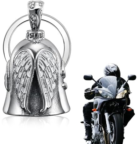 Lithyc Biker Bell Motorrad GlöCkchen - Guardian Bell Motorrad - Guardian Biker Bell - Geeignet FüR MotorräDer,FahrräDer,Punk-Stil,Knackige Klingeln,Leicht und Tragbar,Glocke Kann Viel GlüCk Bringen