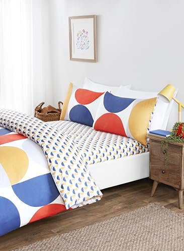 Rapport Home Baltimore - Set di biancheria da letto in microfibra per letto singolo, reversibile, lenzuolo con angoli e federe abbinate