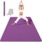 CAMBIVO Yogamatte XXL, Yoga Matte 183cm x 122cm Groß，6/8/10/12mm Extra-DickE Fitnessmatte, Breite Sportmatte Rutschfest, TPE Pilatesmatte Gymnastikmatte mit Handtuch (Lila, 183 * 122 * 0.6cm)