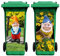 Nezyo 2 Sheets Wheelie Bin Stickers, Gnome Dustbin Sticker Decorative Self Adhesive Waterproof Large Gnome Bin Decal for Dustbin Fridge Wall Indoor Outdoor Home Decor, 14. 37 x 30. 71 Inch