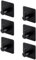 Eidoct 6 Pack Self-Adhesive Towel Hooks - No Drill Installation Back of Door Hooks, 3M Adhesive Brushed Stainless Steel Bathroom & Kitchen Towel Rack & Coat Hooks (Black)