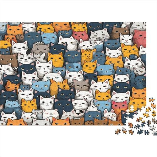 Cartoon Kat 1000 Stück Puzzle Für Erwachsene 1000 Stück Puzzle Für Erwachsene-Crazy Süßigkeiten-1000 Stück Puzzle Große Puzzles Kinder Lernspiel Spielzeug Geschenk Puzzel 1000pcs (75x