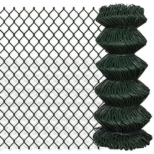 XGWKCNV Furniture select-Chain Link Fence Steel 0,8x15 m Green