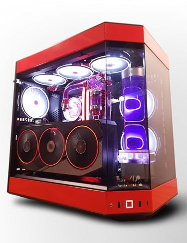 VIXIA High End Custom Watercooled Gaming PC - Intel Core i7 14700K - Aorus GeForce RTX 4070ti - DDR5 32GB 6000MHz - PCIe4.0 NVME 2TB - Hyte Y60 Red - VXS-70R