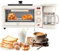 3-In-1 Breakfast Station, 1100W Electric Breakfast Maker with Coffee Maker, 100-230° Temperature Control & 60min Timing, 12L Multifunctional Countertop Mini Oven for Home Kitchen