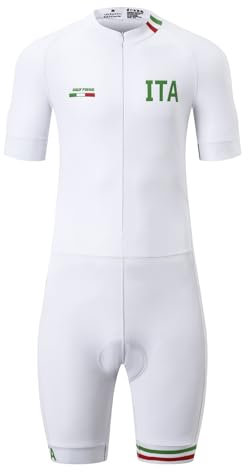 UGLY FROG Tuta da Triathlon a Maniche Corte da Uomo Body Skinsuit All'aperto Sportswear Abbigliamento Triathlon per Nuoto/Corsa/Ciclismo+Polarizzati Occhiali da Ciclismo