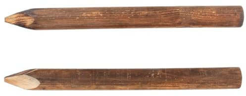 POPETPOP 2stücke Karbonisierte Holzpfähle Gartenzäune Landschaftspfosten Baumstütze Gartenbegrenzung Rustikale Beetumrandung Für Außenbereich Und Park