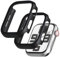 GEEDOOWIN 2 Stück [Nein Displayschutz] Schutzhülle für Apple Watch SE/Series 6/5/4 40mm, Ultradünne Rundum Rahmen Stoßstange hülle, Schockfest Hart PC Gehäuse Schutz für iWatch 40mm zubehör, schwarz