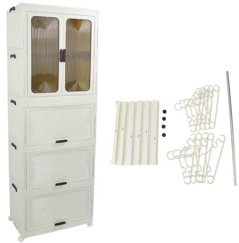 Pilipane Armoire pour Enfants, Pliable et Portable, Armoire de Rangement multifonctionnelle pour vêtements de bébé, Organisateur de Costumes pour Chambre d'enfant, matériau PP, Grande