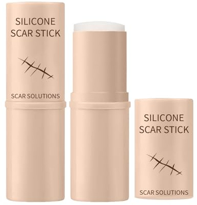 Scar Solutions Lot de 2 bâtonnets en silicone pour cicatrices - Contient 60 % de silicone doux pour tous les types de peau pour le visage et le corps