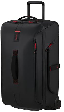 Samsonite Paradiver Light - Wheeled Duffle Bag (67 cm), Medium, Water-Repellent, Lightweight, 74.5L, Black (Black)