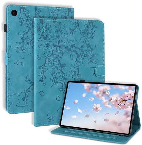 Case for Samsung Galaxy Tab A11 8.7 inch 2025 SM-X133/X135/X135F/Galaxy Tab A9 8.72023 Folio Flip PU Leather Protective Case with Stand Pen Holder Wallet Tablet Cover Case Blue