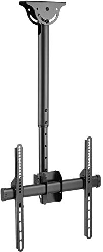Techly 309333 Supporto Telescopico Universale a Soffitto per TV LED LCD 32-55 Nero