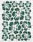 WANDfee Wandtattoo Hibiskus Blumen Hibiskusblüten FARBWUNSCH dunkelgrün Wandsticker Wandaufkleber Fliesenaufkleber