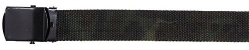 MFH Gürtel mit Metallschloß Koppel Stoffgürtel Länge bis 130 cm verstellbar Breite: 3 cm viele Farben (Woodland)
