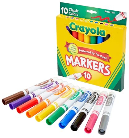 CRAYOLA Classic Colors breite Marker, 10 Stück (6 Stück)