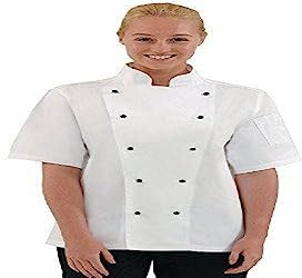 Whites Chefs Clothing DL711-XXL Whites Chicago Chef Jacket, Short Sleeve, Size: XX-Large, Colour: White | Keeps staff cool in busy commercial kitchens, offering easy movement and suitability for frequent industrial laundering.