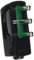 Vimar RI.00207N Spina piatta a squadra SICURY 2P+T 16 A 250 V~, standard italiano tipo SPA17, uscita cavo 90°, nero.