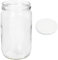 Wamat 720 ml Einweckgläser mit Deckel weiß Einmachgläser Vorratsgläser Einmachglas Weck (Menge: 48 Stück)
