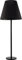 Leuchtstarke Stehlampe (in Schwarz, Höhe 162cm, 5-flammig, Trichter-Schirm) Stofflampe Innenleuchte Stehleuchte Standleuchte Standlampe