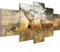 Runa Art - Bilder Hirsch Natur 200 x 100 cm 5 Teilig XXL Wanddekoration Design Beige Braun 011451a