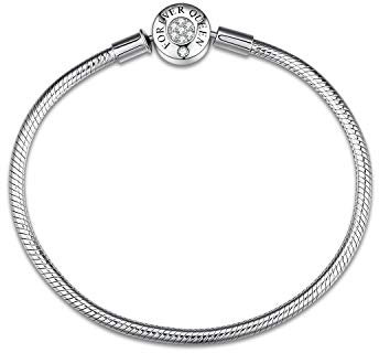 FOREVER QUEEN Damen Charm Armband 925 Sterling Silber Armband für Frauen Mädchen
