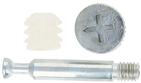 MroMax Kit de connexion 3 en 1 pour meubles en métal 12 mm, vis de cheville 6 x 25 mm, écrou pré-inséré 11 mm, lot de 20