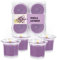 Hyoola Velas Votivas con Perfume - Velas Aromáticas en Vaso Transparente - Velas Perfumadas con Vainilla y lavanda - Violeta Claro - 12 Horas de Combustión - Pack de 4 - Hechas en Europa