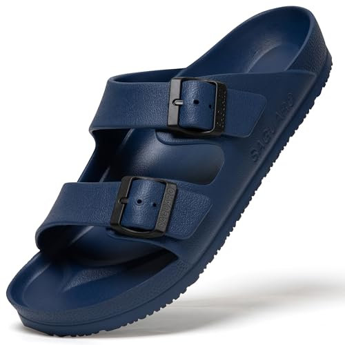 SAGUARO Zuecos EVA Mules de Hombre Ligero Chanclas Piscina Outdoor Mujer Sandalias Verano Azul 42