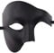 Lilwemen Masque pour homme Masque de mascarade Fantôme de l'Opéra Demi-masque (Noir)