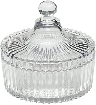 Zuckerdose Bonbonglas mit Deckel, Transparente Candy Bar Gläser Süßigkeiten Gläser Bonbonbehälter Kristallglas Vorratsbehälter, Glasbehälter Vorratsgläser für Süßigkeiten, Snacks, Kekse, Candy Bar