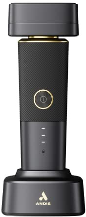 Andis – Pfs-1, Resurge-Folienrasierer – Mit Hypoallergenen Gold-Titan-Folien, Verstellbarem Schwenkkopf, Betrieb Mit Lithium-Ionen-Akku, Batterielebensdaueranzeige Und Usb-Ladeanschluss – Schwarz