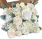Künstliche Rosen, weiße Seiden-Hortensien, Großpackung für DIY Hochzeitsstrauß, Brautdusche, Dekorationen, gefälschte Blumenarrangements, Kunstblumen, elfenbeinfarben, 19 Stück