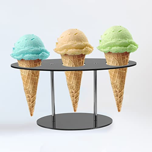Eistüte Halter Ständer Eistütenhalter Ice Cream Stand Acryl Eiswaffelhalter Pommestüten Halterung Eiswaffelständer Dessert Display Halter für Eiswaffel Popcorn