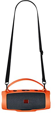 Janjunsi Funda de Ailicona para JBL Charge Essential 2/Charge 4 Altavoz Bluetooth - Funda de Transporte de Viaje con Correas de Hombro Ajustables (Naranja)