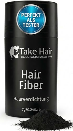 Take Hair Streuhaar für Männer I Hält bei Regen und Wind I 7g Schütthaar zur Haarverdichtung I Hair Fibers I Haarpulver I Streuhaar Männer bei Haarausfall I Haarpuder (Streuhaar Rot)