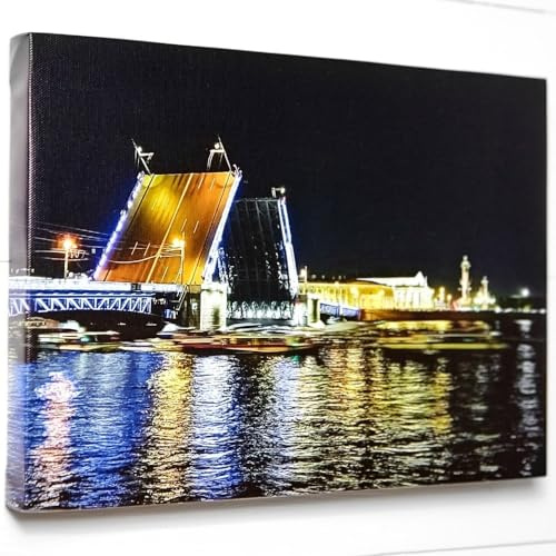 Ocadeau Tableau photo personnalisé rectangle – Toile imprimée sur châssis en bois – Déco murale personnalisable multi-tailles avec votre photo