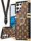 Loheckle für Samsung Galaxy S23 Ultra Hülle für Frauen, Designer Square Cases für Samsung S23 Ultra Hülle mit Ring Ständer Halter und Lanyard, Stilvolle Tower Luxus Cover für Galaxy S23 Ultra 6,8 Zoll
