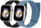 BlackPro Apple Watch-Armband für Kinder, atmungsaktiv, weiches Nylon-Armband für Jungen und Mädchen, kompatibel mit Apple Watch Series 7/6/5/4/3/2/1/SE, 45 mm (38/40/41 mm, schwarz und meerblau)