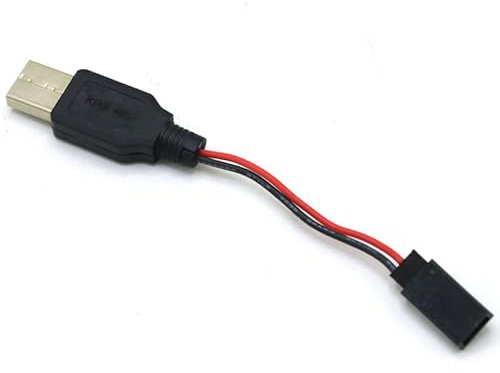 Drone USB Charger Cable Set,3.7V RC Lipo Battery Power Supply Charging Cord Wire USB to JST/SM/futaba/Air Plug for RC Plane Quadcopter (USB to Futaba)