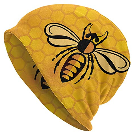 Yellow Bee Fashion Adult Herren Strickmütze Baggy Cap Chemo Hats Daily Skullcap Hedging Head Hat Top Level Beanie Cap
