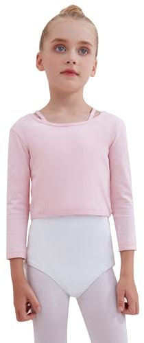 Tancefair Ballettjacke Mädchen Baumwollstoff Ballett Wickeljacke Lange Ärmel Gymnastik Tanz für Mädchen Damen
